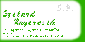 szilard mayercsik business card